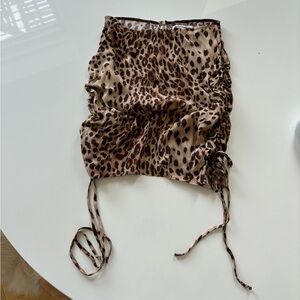 Reformation cheetah print skirt